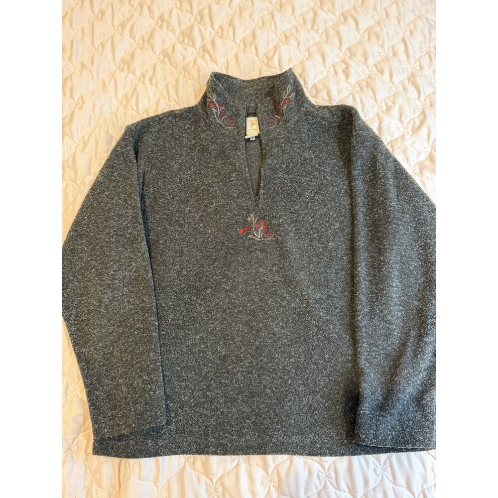 Vintage Victoria's Secret Country Fleece Pullover Cozy  Lounge Top L